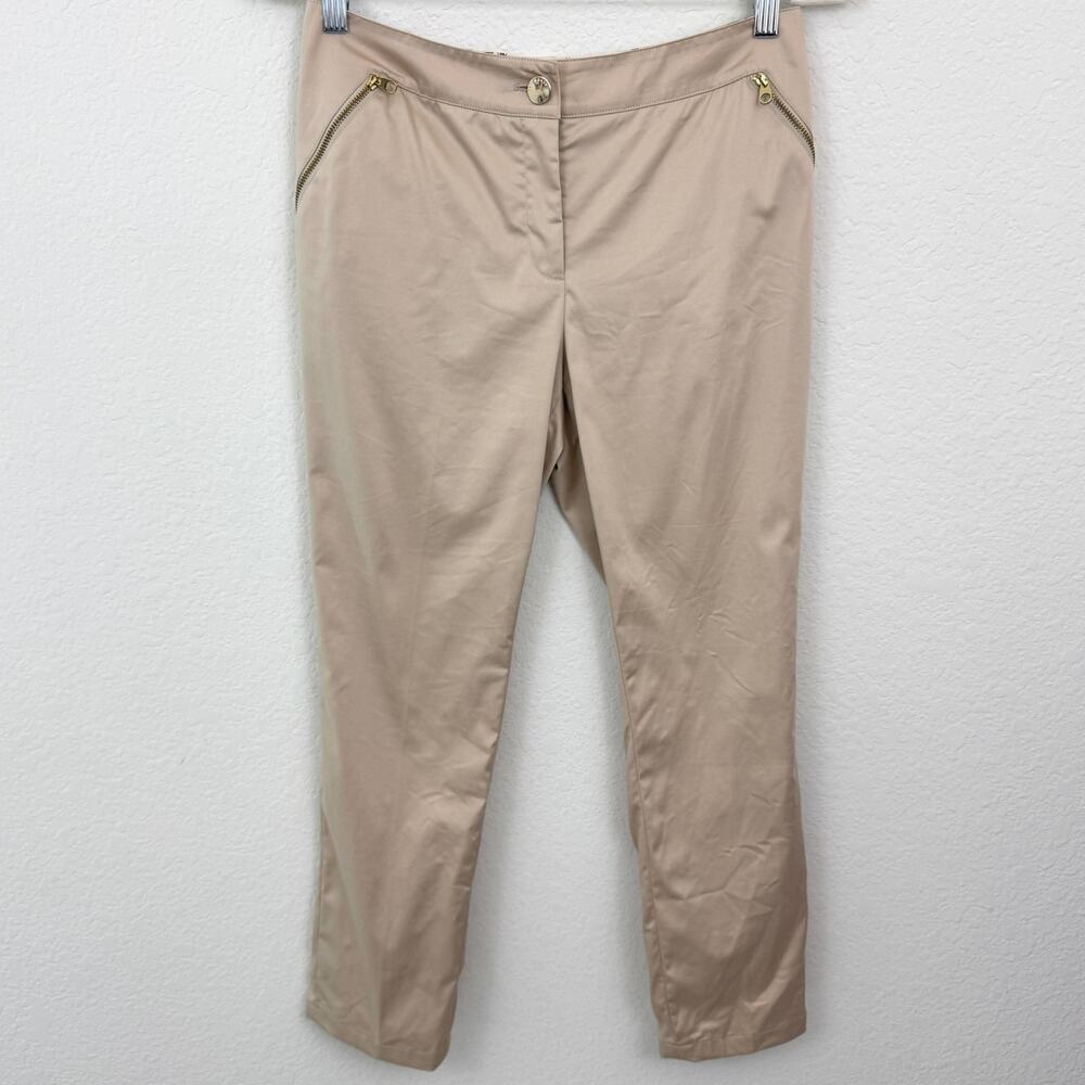 Ted Baker Womens Ankle Pant Size 4 Cotton Blend Neutral Office Tan